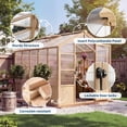 thumbnail image 6 of 6 × 10 FT Wood Greenhouse for Outdoors,Walk-in Greenhouse Kit With Polycarbonate Panels, Vent Windows and Lockable Door for Garden, Backyard, Patio, Lawn, Plant, 6 of 9