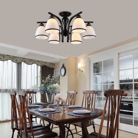 Modern 6 Lights Ceiling Light E26 Chandelier Lamp Fixture Dining Room Bedroom