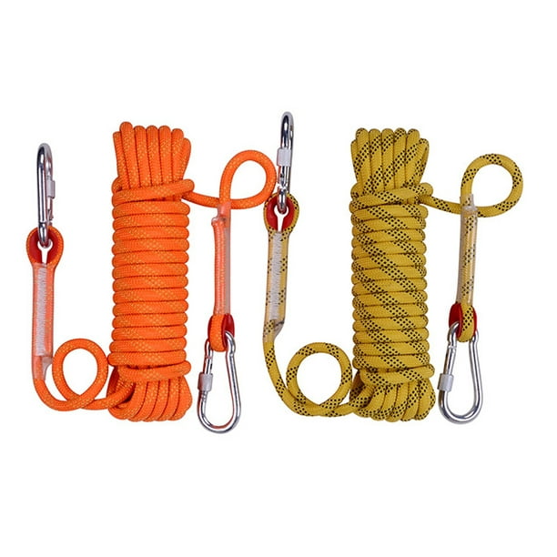 Paracord, Tightly Woven Polyester 0.5in Diameter 10yd Length Parachute Cord  With Carabiner For Climbing 