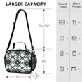 thumbnail image 4 of FORMRS Student Insulated Lunch Bag with Shoulder Strap Reusable Cooler Box for School, Gold Geometric Pattern, 4 of 9