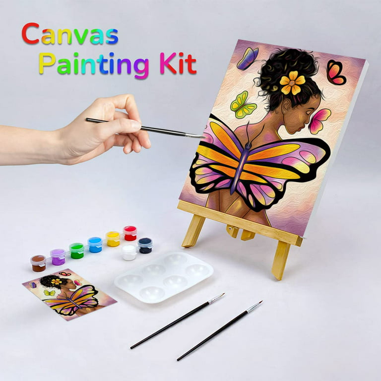  VOCHIC Canvas Painting Kit Pre Drawn Canvas for Painting for  Adults Kids Party Kits Paint and Sip Party Supplies 8x10 Canvas to Paint  Landscapes Art Set