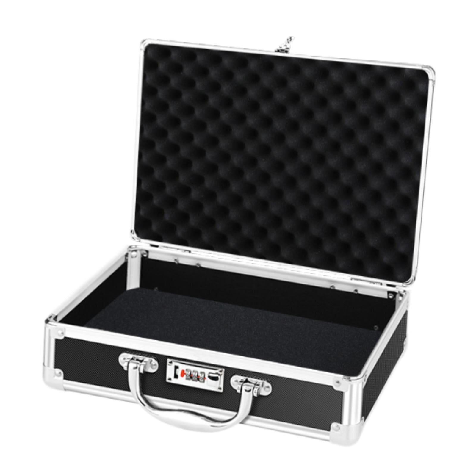 MAGIDEAL Portable Storage Case Anti Shock Empty Briefcase with Password Lock Tool Box S