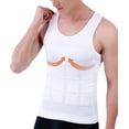 thumbnail image 2 of SMZ Mens Compression Shirt Slimming Body Shaper Workout Tank Tops Abs Abdomen Gynecomastia Tummy Control Undershirts Shapewear, 2 of 5