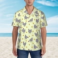 thumbnail image 4 of Balery Funny Chicken Print Men's Hawaiian Shirts Short Sleeve Beach Shirt Relaxed Fit Vacation Button Down Shirts-Medium, 4 of 9