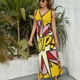 thumbnail image 6 of POP Comic Book Pop Art Cool Retro Trendy Dress Summer Street Style Bohemia Long Dresses Female Sleeveless Printed Maxi Dress, 6 of 9