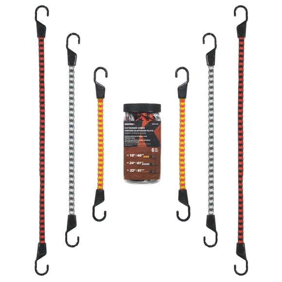 Cuerda elástica para guardar cuerdas elásticas, paquete de 6 unidades, 46, 61 y 81 cm