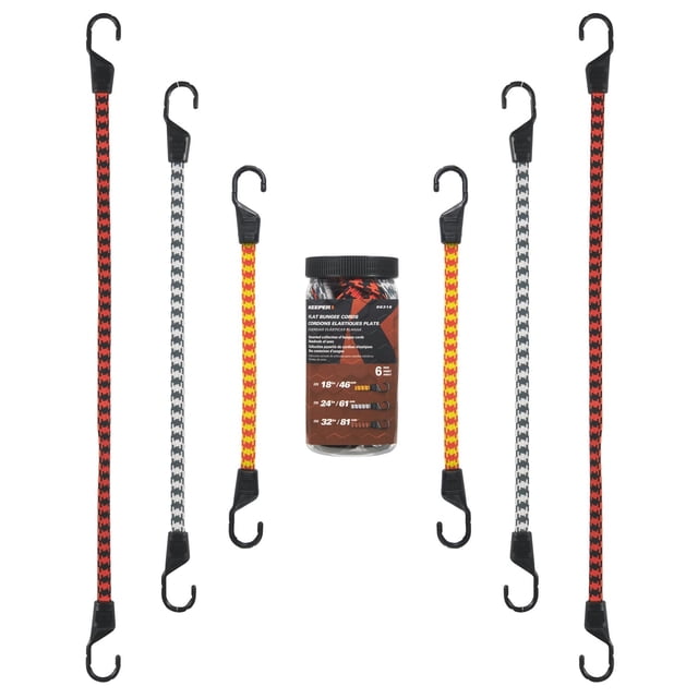 Cuerda elástica para guardar cuerdas elásticas, paquete de 6 unidades, 46, 61 y 81 cm