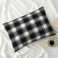 thumbnail image 5 of Queen Size Pillows Cases Standard Size 20x26 In - Buffalo check plaid white black Soft Comfort Envelope Closure Pillowcases Standard, 5 of 5