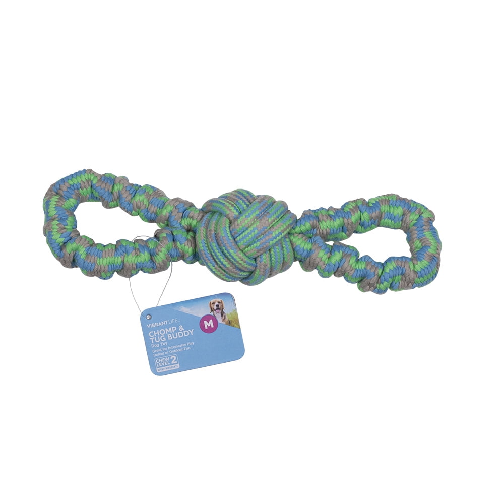 Vibrant Life Playful Buddy Med Figure 8 Rope Interactive Dog Chewy Toy