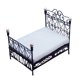 thumbnail image 1 of Cama Doble en Miniatura de Hierro de Estilo Europeo con Muebles de Colchón para 1:12 Acces de Decoración de Dormit de Juego de Negro Sunnimix cama de casa de muñecas, 1 of 6