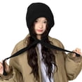 thumbnail image 4 of CYSFASHION Beanie for Women Cotton Beanies Hats Men Oversized Skull Cap Ski Snow Knitting Men's Hats & Caps Black, 4 of 6
