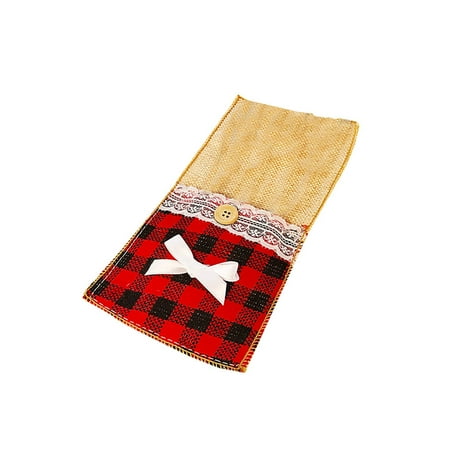

YiFudd Christmas Knife And Fork Set Christmas Decorations Christmas Knife And Fork Set On Cloth Spoons Products for Party Wedding BBQ Picnic Camping.