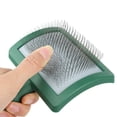 thumbnail image 4 of Brosse pour Chien pour Perte de Poils Brosse Anti-Transfert Brosse pour Chiens/chats Brosse pour Chien pour Chiens à Poils Longs Animal de Compagnie Chat Brosse de Toilettage pour Chien (Vert P), 4 of 8