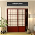 thumbnail image 3 of Red Lantern 7 ft. Tall Zen Shoji Sliding Door Kit (Double - Sided) - Rosewood, 3 of 8