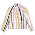 thumbnail image 4 of Jackets for Women Winter Coat Jackets Flannel Stand Collar Jacket(Abstract Pastel Painted Lines Art,Size:S-4XL), 4 of 7
