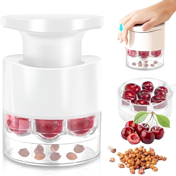 BPPEG 7-in-1 Multi Cherry Pitter,Quick Pit Remover for Cherries