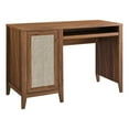 thumbnail image 2 of Modway Soma 47" Natural Rattan and MDF Wood Office Desk in Walnut, 2 of 9