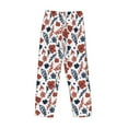 thumbnail image 5 of Xecao Red Blue Leaves Men's Straight Lounge Pajama Pants: The Ultimate in Comfortable Sleepwear, 5 of 9