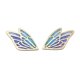 thumbnail image 2 of Fashion DIY Earrings Jewelry Accessories Imitation Metal Cloth Pendants Wing Sky Blue 31x18x0.6mm Hole: 0.8mm, 2 of 2