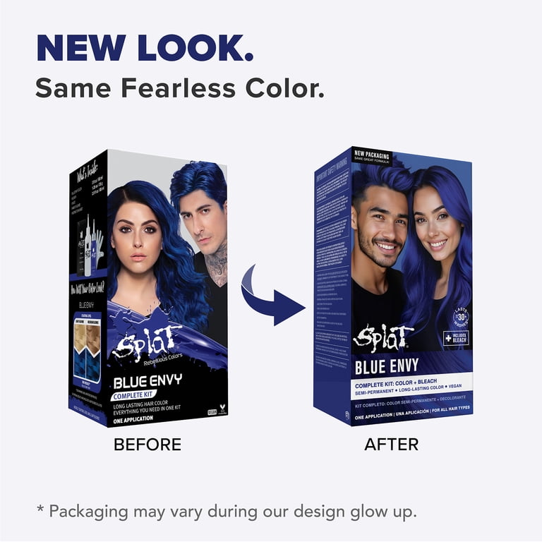 Splat Original Complete Kit, Semi-Permanent Hair Dye with Bleach