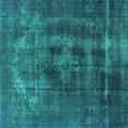 thumbnail image 1 of Ahgly Company Machine Washable Indoor Square Oriental Turquoise Blue Industrial Area Rugs, 8' Square, 1 of 4