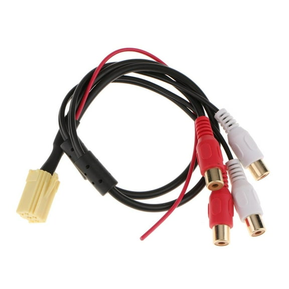 -Pin ISO AUX Adapter 4RCA Cable for Seat