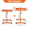 thumbnail image 3 of Kojooin Table de Travail Roulante, Établi Mobile Robuste, Capacité de Charge de 220 Lb, Table de Travail Réglable de 30 Pouces avec Roues, pour Garage, Atelier, 3 of 6
