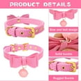 Kizocay Dog Collar with Bowtie for Small Dogs cat,XSmall Cat Collar with Bell, Female Pet Puppy