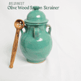 thumbnail image 5 of BeldiNest Handcrafted Olive Wood Strainer – 8-Inch Wooden Skimmer with 1.25-Inch Bowl and 0.25-Inch Holes – Rustic Kitchen Tool for Small Batch Straining, Skimming, and Scooping, 5 of 6