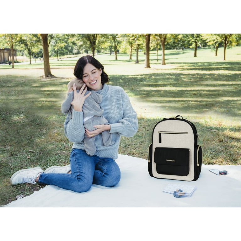 Bananafish Studio Linen Back Pack Diaper Bag, Infant/Toddler