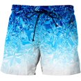thumbnail image 1 of Bañador Holloyiver para hombre, estilo vintage de los años 80 y 90, de 18 cm, cómodo, estilo hawaiano, de secado rápido, deportivo, elástico, azul., 1 of 5
