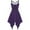 Purple, variant on qolati Women's 2023 Gothic Dresses Lace Up Irregular Hem Sleeveless Punk Dress Vintage Backless High Waist Cocktail Party Dress