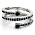 thumbnail image 6 of Mauli Jewels Engagement Rings for Women 0.70 Carat Unique Swirl Design Black Diamond Ring 4-prong 10K Yellow Gold, 6 of 9