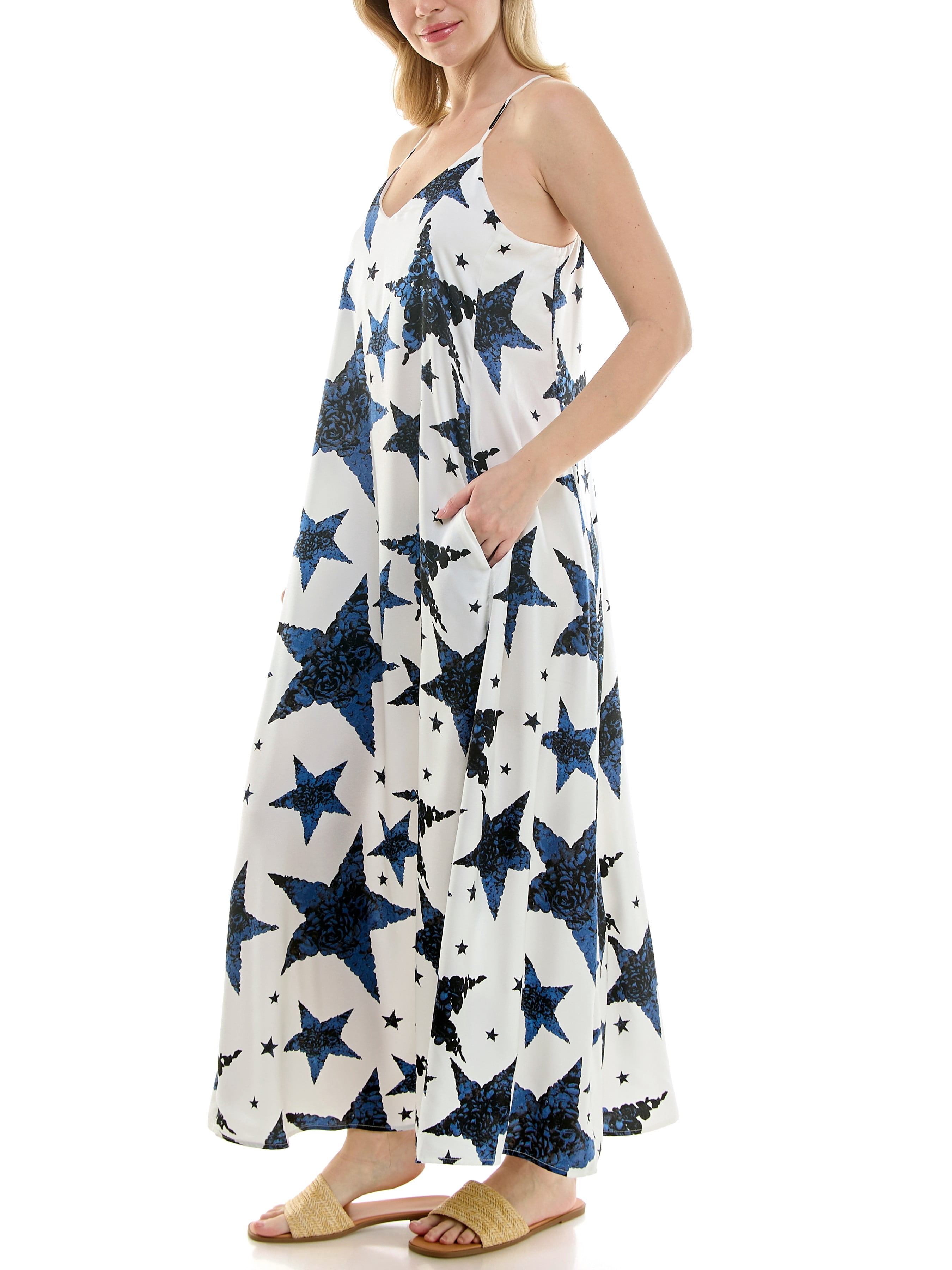 Nicole Miller Women's Maxi Slip Dress With Built In Bra, Sizes S-XL