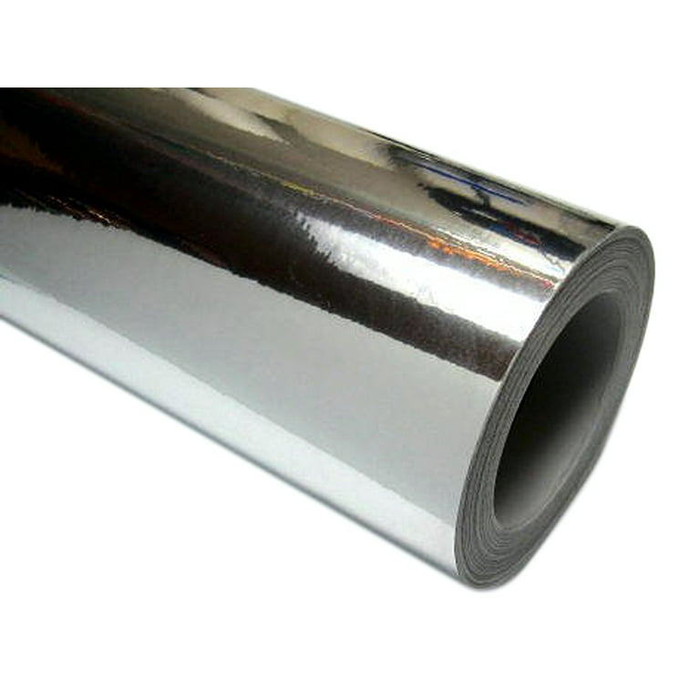 24 x 30 ft Roll of SILVER(CHROME MIRROR) Repositionable Adhesive-Backed  Vinyl for Craft Cutters, Punches and Vinyl Sign Cutters