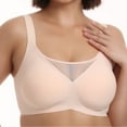 thumbnail image 6 of Riforla Plus Size Seamless Jelly Bra with No Underwire Bra and Sag Retraction Bra Womens Bras Beige L, 6 of 9