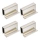 thumbnail image 1 of Paquete de 4 Tiradores de Bisel de Vidrio de 1.6 Pulgadas, Clips de Ventana de Acero para Puertas, Tirador de Puerta de Armario Oculto para Cajones, Armarios, Vitrinas, Muebles, Níquel Perla, 1 of 6