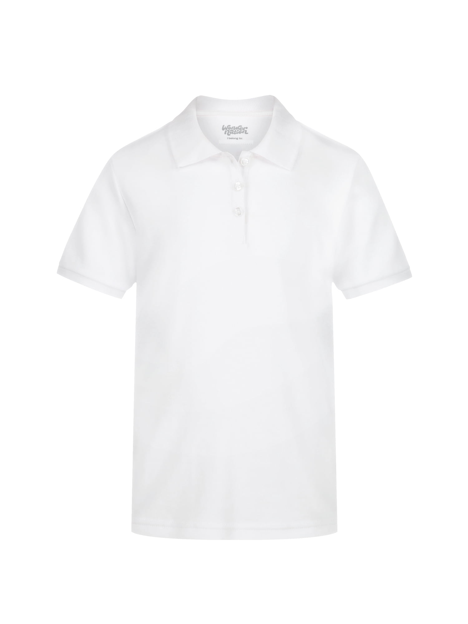 Wonder Nation Girls Polo Shirt with Short Sleeves, Sizes XS-XXL