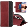 thumbnail image 1 of Allytech Wallet Case for Samsung Galaxy S22 Ultra 5G 2022, Magnetic Closure Flip PU Leather Case with RFID Block Card Slots Viewing Stand Shockproof Case for Galaxy S22 Ultra 6.8" 2022, Red, 1 of 6