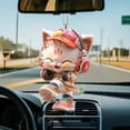 thumbnail image 1 of Adorno colgante acrílico con forma de gato para coche, mochila y decoración del hogar | Adorable colgante con forma de felino, 1 of 5