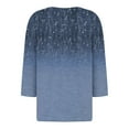 thumbnail image 5 of JULMCOMO 3/4 Length Sleeve Blouses for Women Summer Crew Neck Print Tshirts Three Quarter Sleeve Tunic Trendy Tee Shirts Button Down Loose Tops, 5 of 5