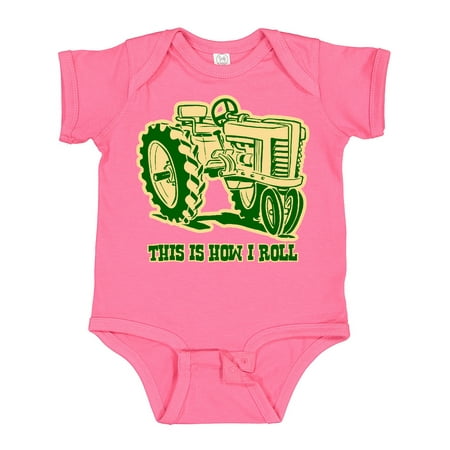 

Inktastic This is How I Roll Tractor GRN Gift Baby Boy or Baby Girl Bodysuit