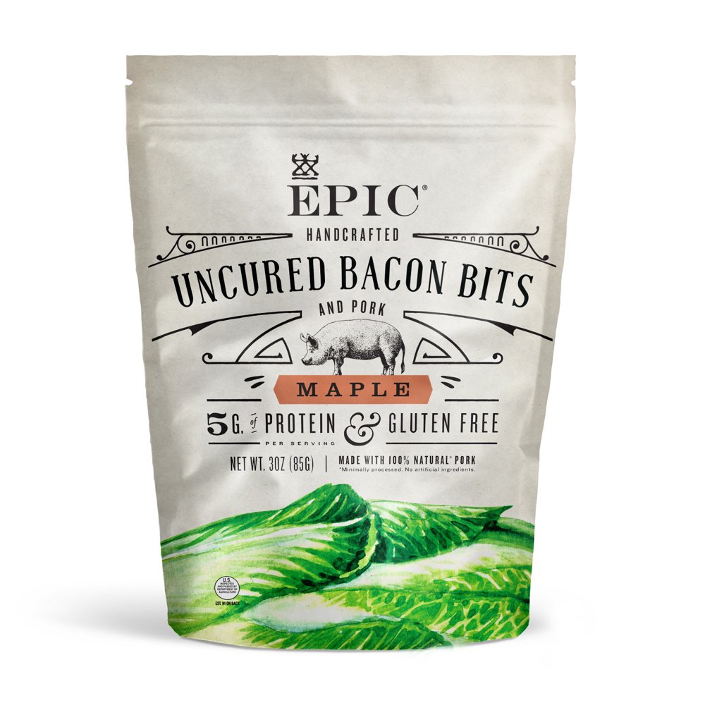 EPIC Maple Uncured Bacon Bits, 3 oz Bag (10 Count)