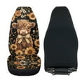 thumbnail image 4 of Uorisanigo Car Seat Covers 2 Front Set, Easy-Install Summer & Winter, Universal Car Interior Covers Seat Protectors Fit for SUV Truck Sedan Most Vehicles, Cute Baby Highland Cow, 4 of 7