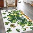 thumbnail image 3 of St Patrick's Day Shamrock Area Rug 4'x6', Lucky Four Leaf Gold Coin Green Washable Non-Slip Rugs, Low Pile Large Carpet for Living Room Bedroom Dining Room Kitchen Office Indoor Mat, 3 of 9