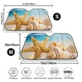 thumbnail image 3 of Fotbe Beach Starfish Shell Car Windshield Sunshade | Sun Visor Protector Front Window Shade, Keeps Out UV Rays, Keeps Your Vehicle Cool-Medium, 3 of 7