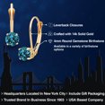thumbnail image 3 of Gem Stone King 14K Yellow Gold London Blue Topaz Dangle Earrings for Women | 0.66 Cttw | Gemstone November Birthstone | Round 4MM, 3 of 7
