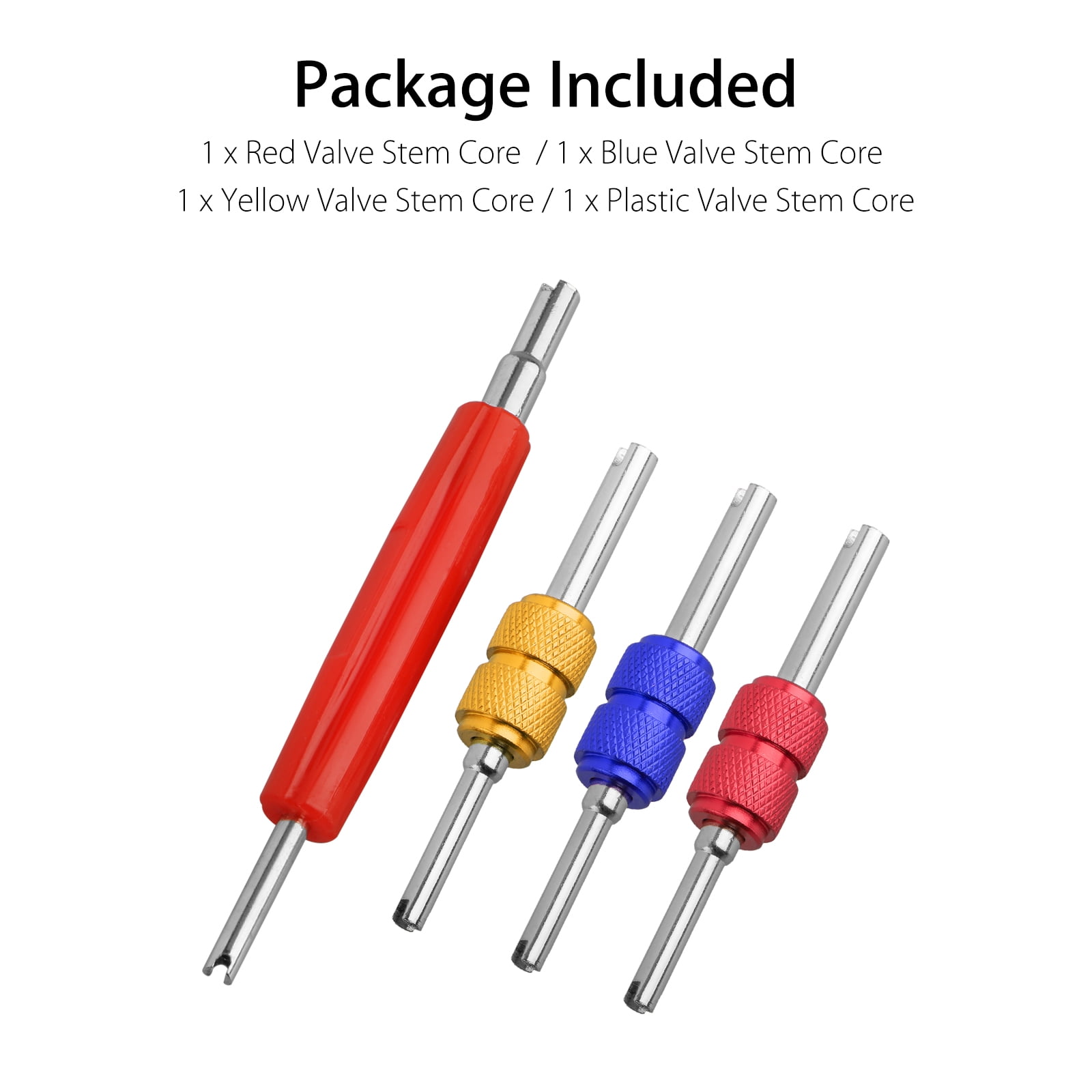 Dual Schrader HVAC Service Valve Core Remover AC System Installer Removal Tools