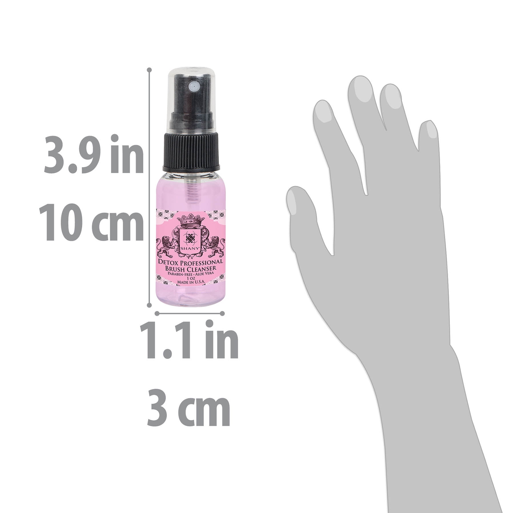 SHANY DETOX Professional Makeup Brush and Sponge Shampoo , Brush Cleanser, Removes dirt, Makeup from brushes and Sponges - Paraben Free, Vegan, Cruelty Free - Instant Dry - 1oz