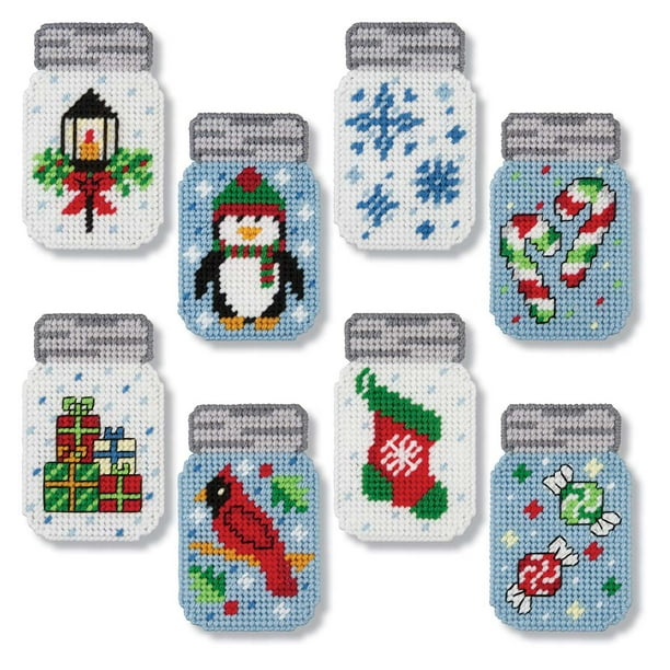 Herrschners® Holiday Mason Jar Ornaments Plastic Canvas Kit Walmart